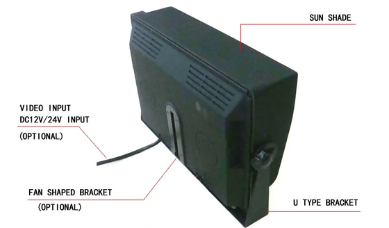 10.1 дюймовый автомобильный VGA монитор 1024X600IPS дисплей CCTV экран с VGA и AV входом для MDVR / PC компьютера