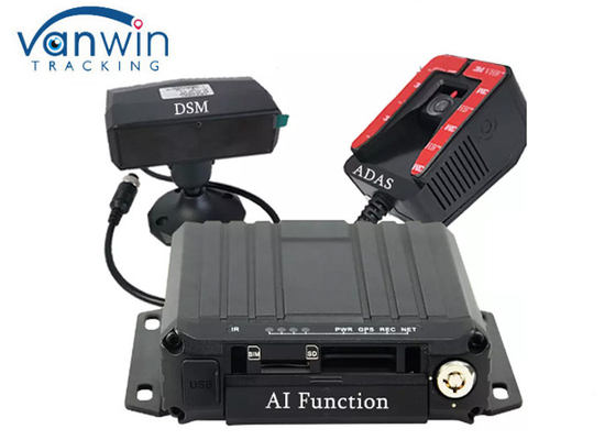 Система монитора усталости водителя карты MDVR 1080P 4G GPS AI мобильная DVR 4CH двойная SD