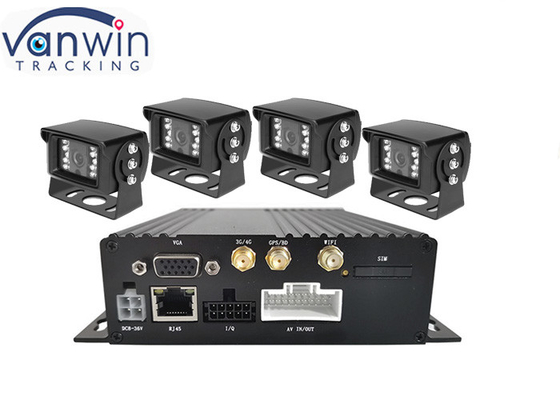 1080P AHD Двойной SD мобильный диспетчер безопасности 4Ch Gps 3g 4g Wifi для автобусов