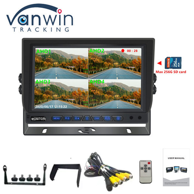 7 дюймовый 1024*600 AHD Монитор Quad Display Автомобиль Грузовик Система видеонаблюдения С функцией записи