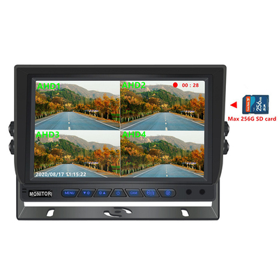 7 дюймовый 1024*600 AHD Монитор Quad Display Автомобиль Грузовик Система видеонаблюдения С функцией записи