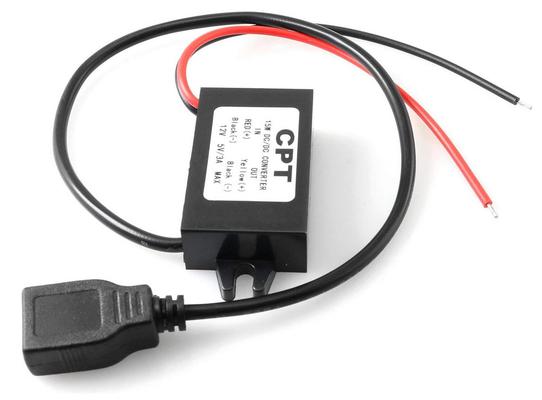 Конвертер постоянного тока Buck Module 12V на USB 5V 3A DC-DC Converter Step Down Adapter для автомобиля