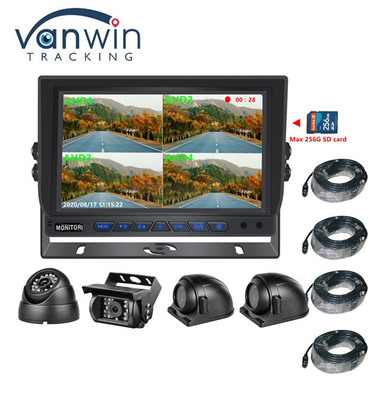 Горячая продажа 9 дюймов 1024*600 AHD Quad Display Автомобиль Грузовик Система видеонаблюдения С функцией записи