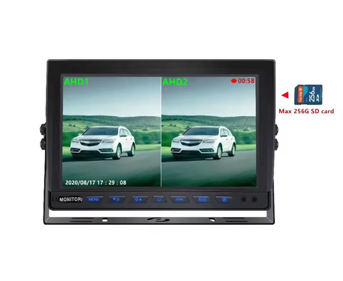 Горячая продажа 9 дюймов 1024*600 AHD Quad Display Автомобиль Грузовик Система видеонаблюдения С функцией записи