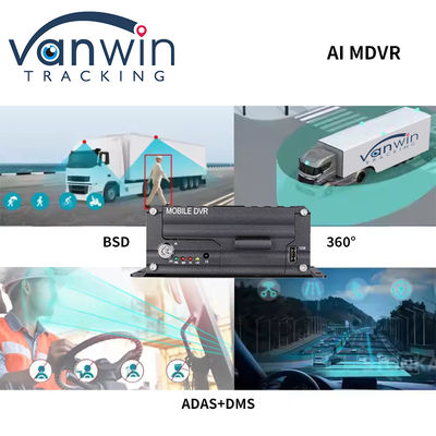 4 Ch AI Truck Bus Mobile DVR с AI DSM ADAS BSD Поддержка 4G 5G WIFI GPS