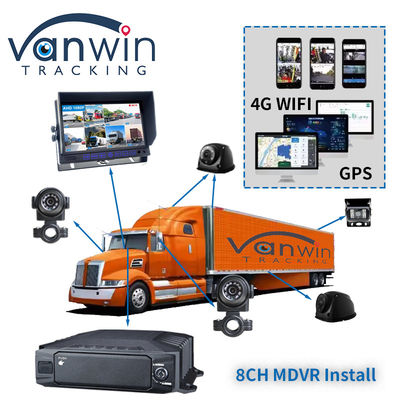 HDD 1080p 8ch Мобильный DVR 4g GPS WIFI MDVR Kit Камера Система для слежения за транспортным средством Безопасность автомобиля