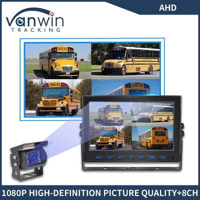 9 дюймовый 8-канальный AHD монитор видео 1080P Автомобильный LCD IPS монитор для прицепа автобуса