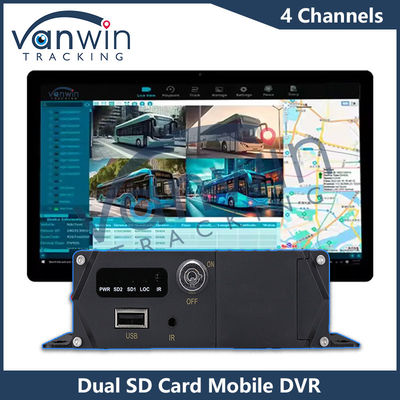4CH HD Автомобильные камеры Двойная SD-карта Мобильный DVR 4G GPS 1080P MDVR H.265 Видеорегистратор