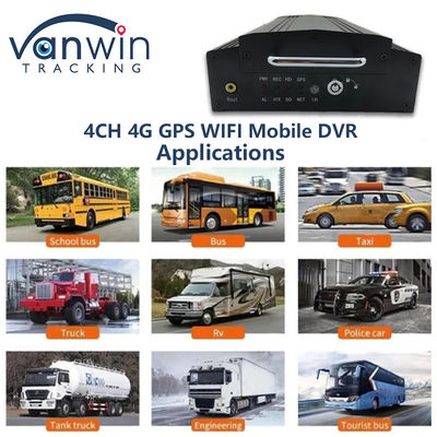 4-канальный HDD SSD Мобильный DVR 1080P 4G WiFi GPS MDVR Автомобильная камера Автомобильная система видеонаблюдения
