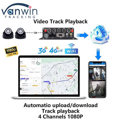 4G GPS Dual SD Card Мобильный DVR 1080P 4CH CCTV Камера Регистратор безопасности Мобильный DVR отслеживания