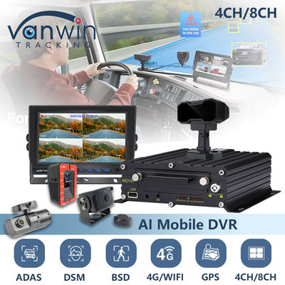 8CH AI BSD ADAS DMS MDVR Система HD 1080P HDD Мобильный DVR с функцией 4G GPS WIFI
