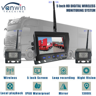 5 дюймовый цифровой HD DVR беспроводной фургон резервная камера Мониторная система Quad View Screen