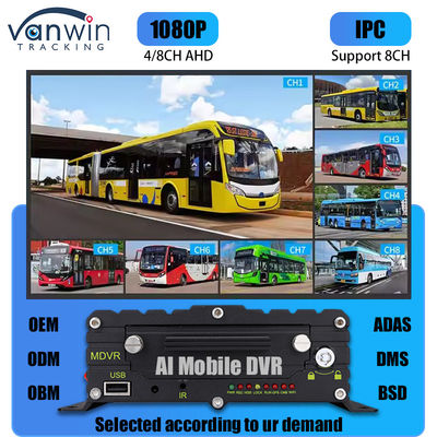 8CH AI ADAS DMS BSD Мобильный DVR HDD MDVR 2TB Поддержка платформы отслеживания транспортного средства транспортное средство DVR