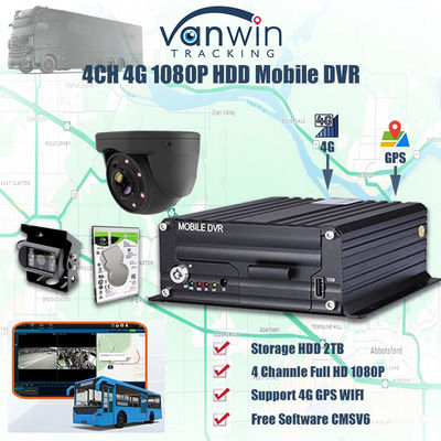 H.265 4CH 1080P HDD Mobile DVR Vehicle CCTV Video Recorder Kit Камера системы MDVR