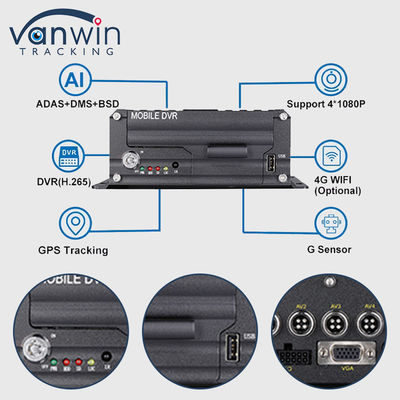 H.265 4CH 1080P HDD Mobile DVR Vehicle CCTV Video Recorder Kit Камера системы MDVR