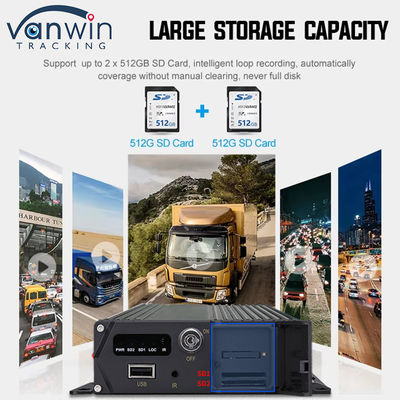 CMSV6 4CH Двойная SD-карта Мобильный DVR 4G GPS Реальное время мониторинга Видео наблюдения MDVR
