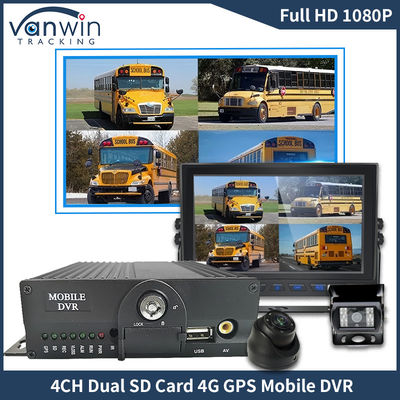 H.265 4CH Full HD Mobile DVR Live Stream Blackbox Recorder 4G Wifi GPS CCTV транспортного средства