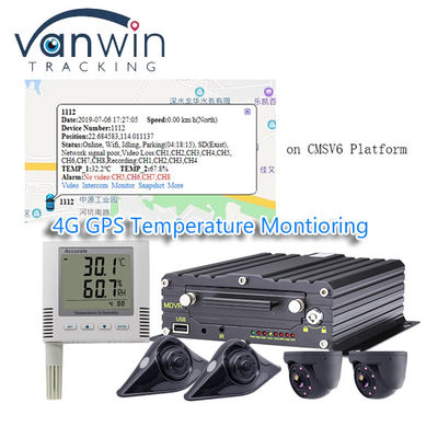 Система мониторинга температуры холодильников 4G транспортных средств GPS MDVR все в одном решении