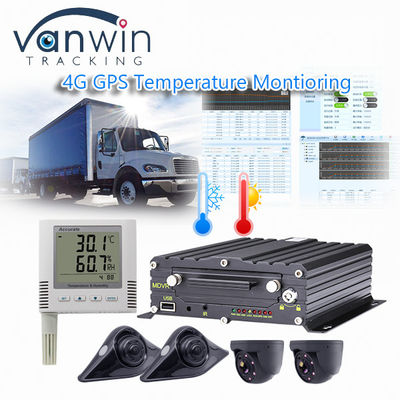 Беспроводный 4CH 4G GPS видеорегистратор Мониторинг температуры для холодильных транспортных средств