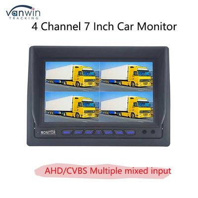 AHD/CVBS Multiple Video Mixed Input 4 Channel 7 Inch Split Display Car Monitor Для автомобиля