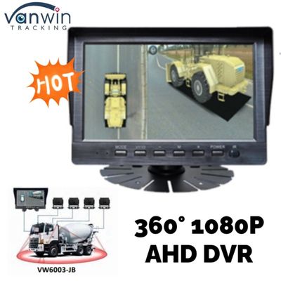 360-градусный AHD DVR 7 / 9 / 10,1-дюймовый Автомобильный Камера Система записи Для грузовиков Автобусы