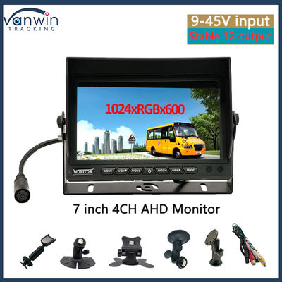 Автомобильный монитор 7 дюймовый выход VGA CCTV Авто-совместимый экраны безопасности с солнечной шляпой с U стойкой