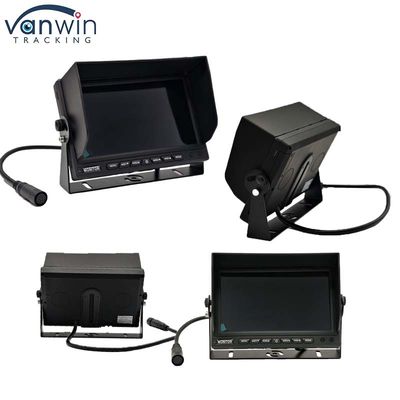 Автомобильный монитор 7 дюймовый выход VGA CCTV Авто-совместимый экраны безопасности с солнечной шляпой с U стойкой