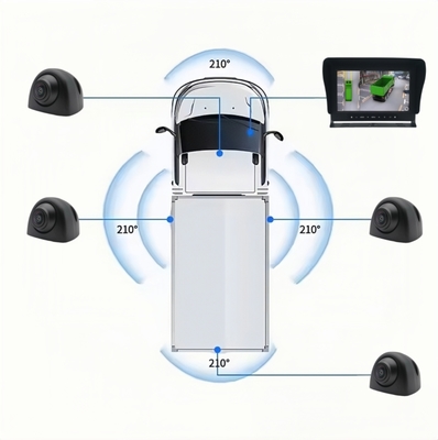 360-градусный обзор 3D-камеры для тяжелых грузовиков Система обнаружения слепых точек для грузовиков Автобус RV Автомобиль