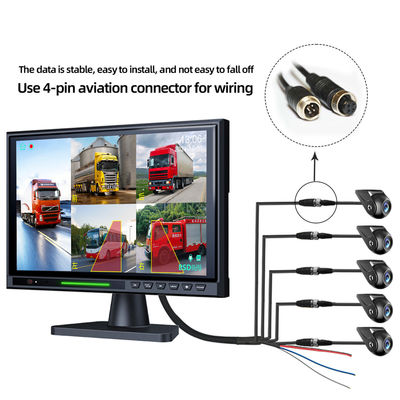 10.1" Сенсорный экран IPS BSD 5CH Разделенный автомобильный заднего вида Монитор DVR AHD 1080P Заднего парковки Запасная камера Комплект для грузовика RV Bus