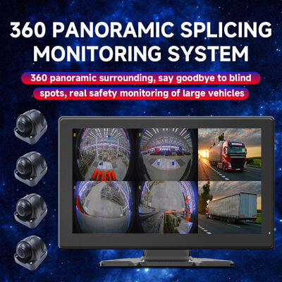 Система кругового обзора AI MDVR с четырьмя камерами «рыбий глаз», ночным видением и высокоскоростной записью для тяжелых транспортных средств