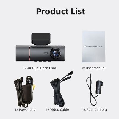 4K Advanced Assisted Driving Dashcam GPS ADAS DMS с поддержкой WIFI для мониторинга парковки