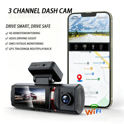 4K Advanced Assisted Driving Dashcam GPS ADAS DMS с поддержкой WIFI для мониторинга парковки