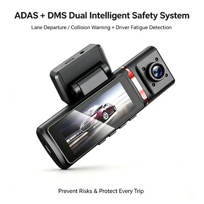 4K Advanced Assisted Driving Dashcam GPS ADAS DMS с поддержкой WIFI для мониторинга парковки