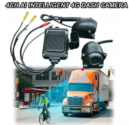 Передняя и задняя камеры 4CH ADAS DMS Авто видеорегистратор с 4G GPS WIFI магнитная камера для грузовика