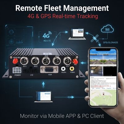 4-канальный мобильный видеорегистратор с GPS-трекером и автомобильной камерой 1080P для системы безопасности автобуса