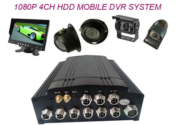 4 CCTV MDVR 2TB HDD канала 1080P HD мобильный DVR записывая GPS 4G для тележки/такси/автобуса