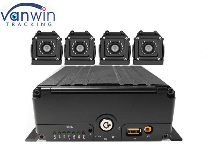 4ch 4G GPS WIFI H.265 HDD мобильный авторегистратор DVR для управления парком транспортных средств