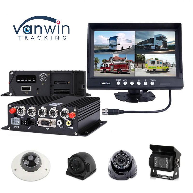 AI MDVR 4CH 1080P H.265 HHD Мобильный DVR Дашкам Рекордер GPS Мобильный