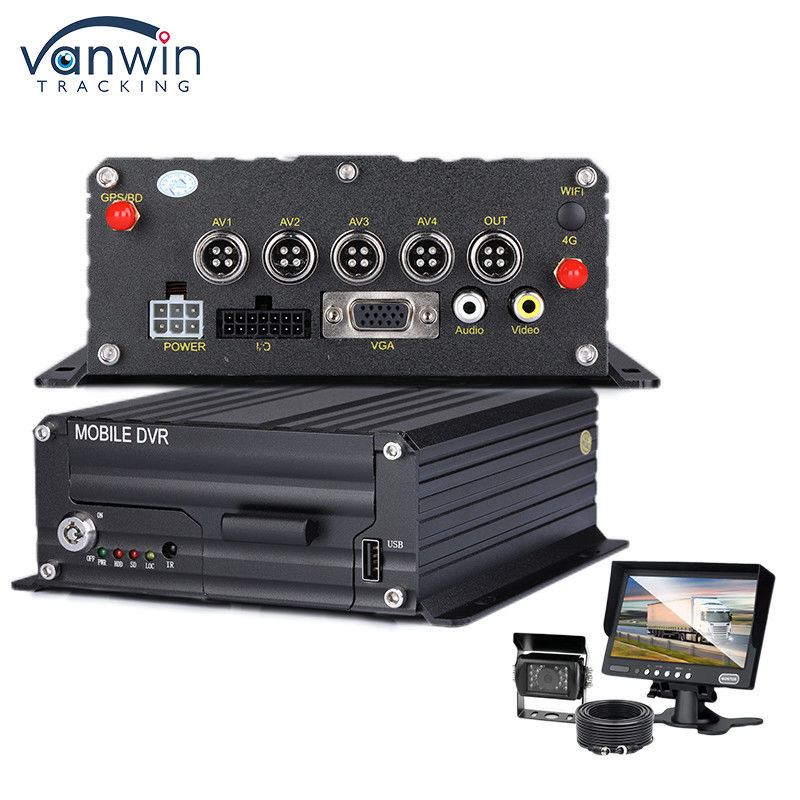 Автомобиль 1080P H.265 4CH SD Автомобиль Мобильный DVR Даш Камера Рекордер