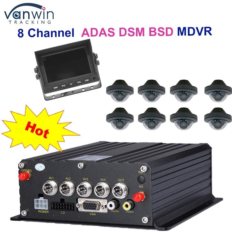 1080P H265 DUAL SD Card 8 Channel Mobile DVR с HDD Max 2TB для такси грузовиков фургонов