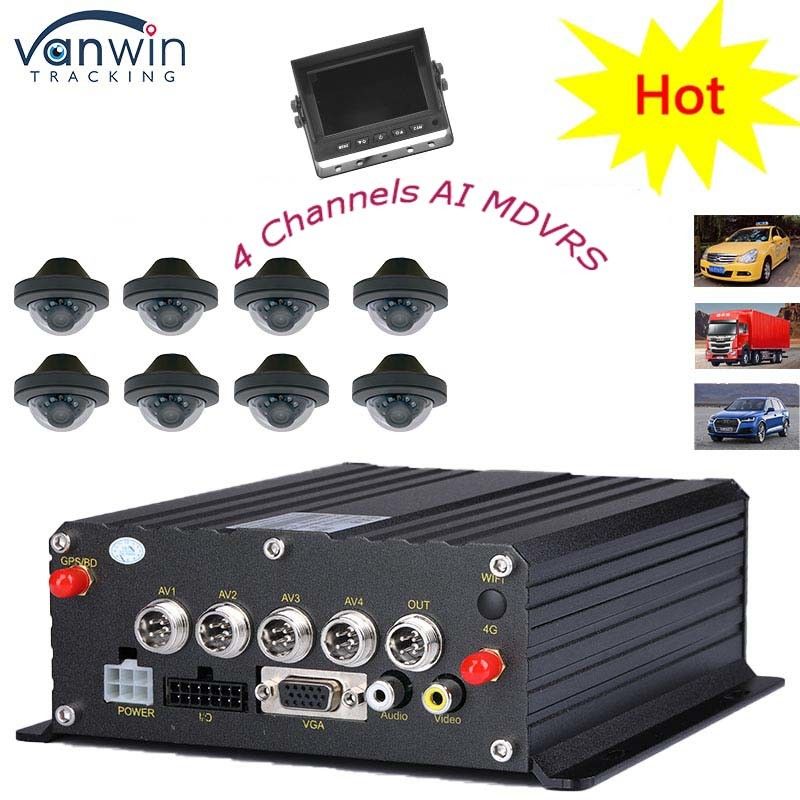 4G GPS WIFI Dual SD Card 4 Channel MDVR 1080P HDD AI DVR для автобусов