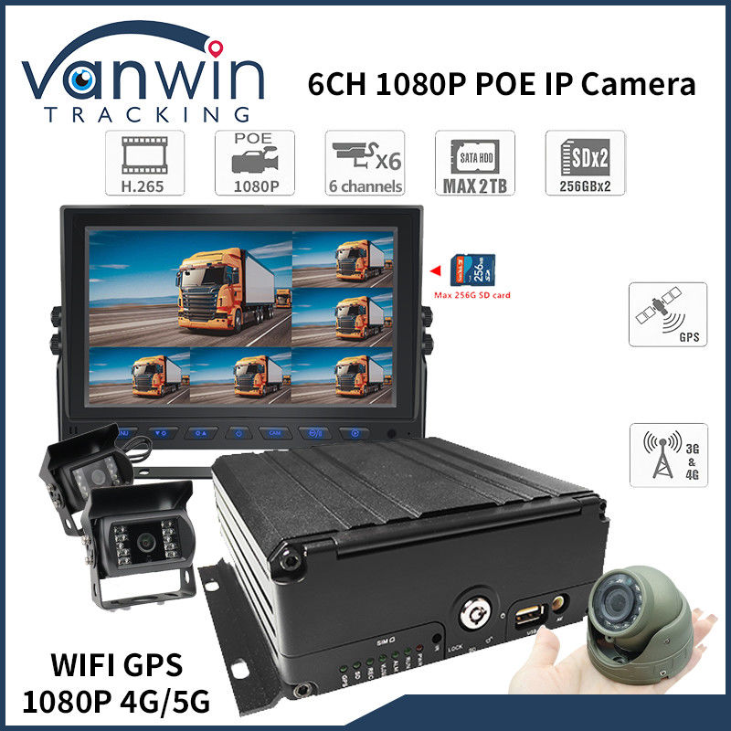 4G 6 Channel H. 265 HDD Car Mobile DVR для автомобильной камеры видеонаблюдения
