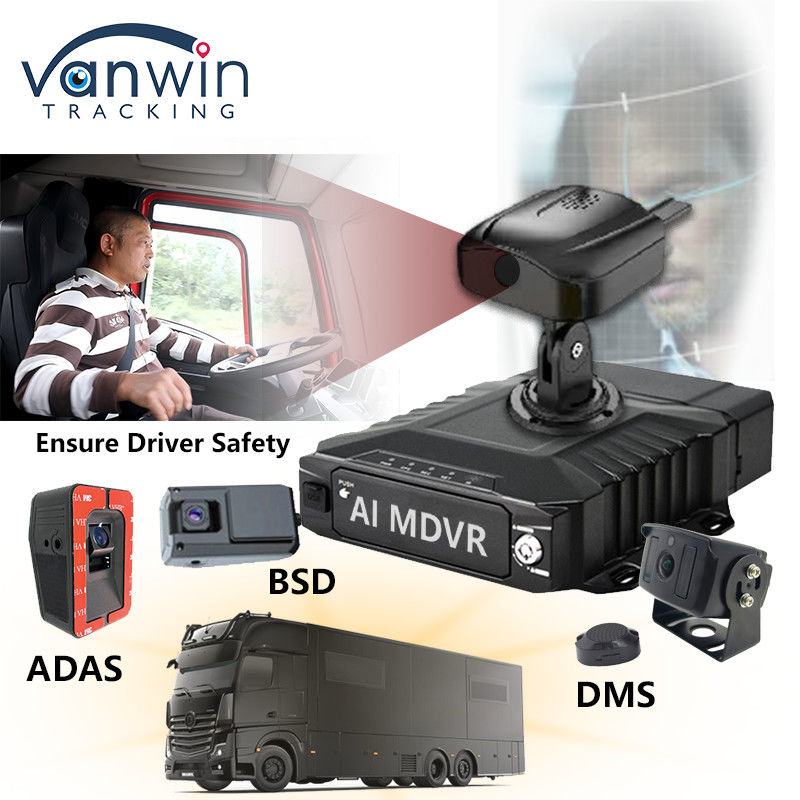 H.265 8CH HDD Mobile DVR Advanced Driving DSM ADAS BSD AI Система мониторинга датчиков пешеходов