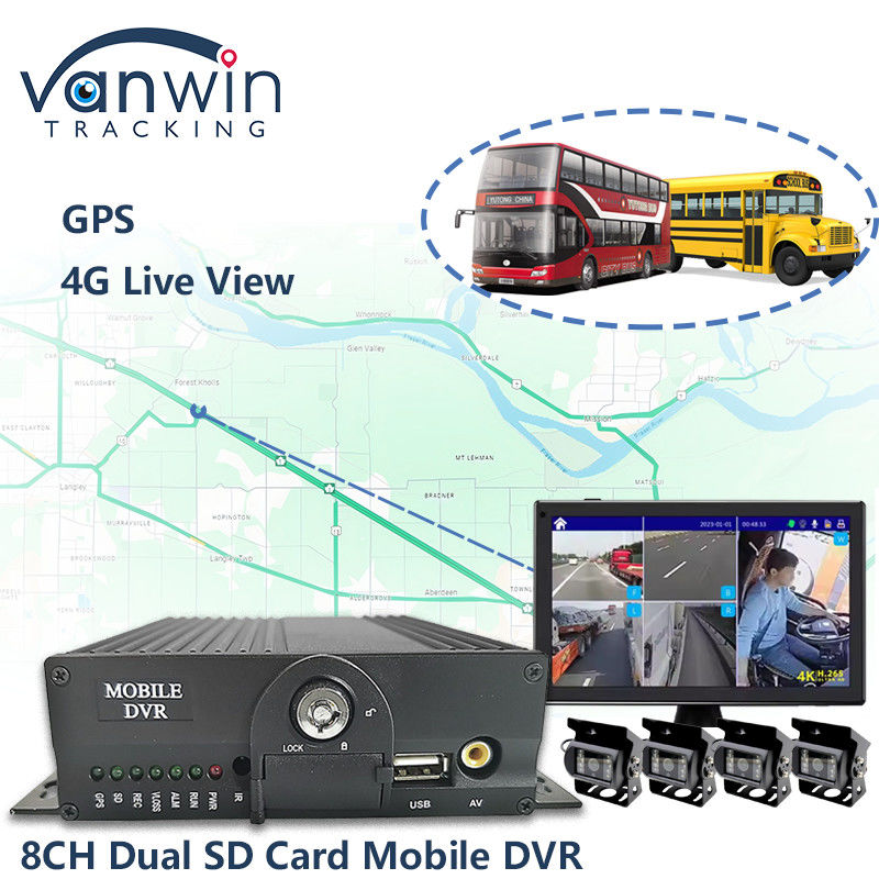 8CH AHD Dual SD Card Мобильный DVR Система 4G WIFI GPS MDVR Для прямого просмотра