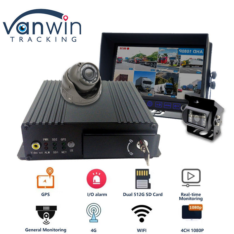 MAX 512 ГБ Двойная память SD-карты 4CH мобильный DVR с 4G GPS 1080P Full HD SD-карта Mdvr