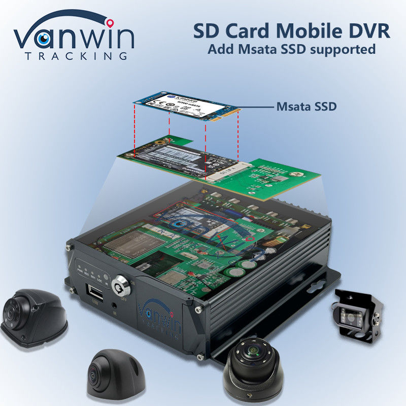 Mini Size Add Msata SSD Поддерживается 4CH мобильный DVR 4G GPS отслеживание автомобиля MDVR