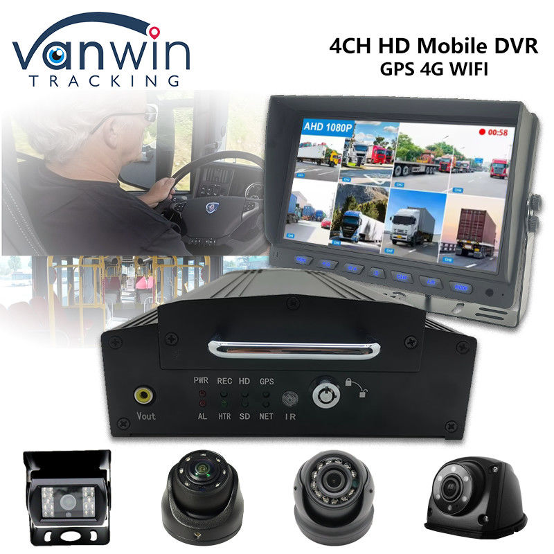 4-канальный HDD SSD Мобильный DVR 1080P 4G WiFi GPS MDVR Автомобильная камера Автомобильная система видеонаблюдения