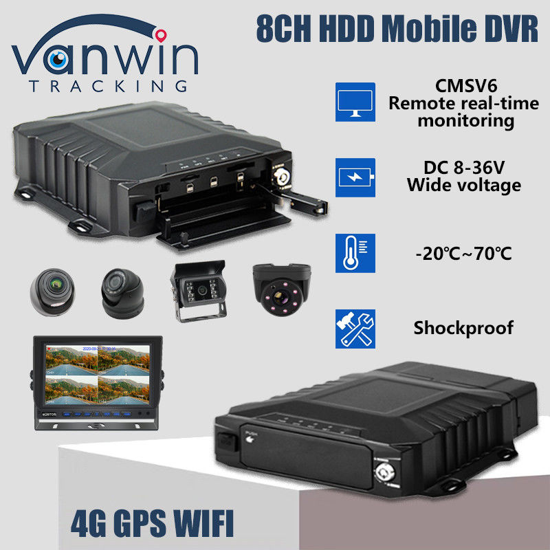 8 каналов 4G Wifi 1080P HDD Мобильный DVR Мобильная система видеонаблюдения AHD Реальное время Mdvr