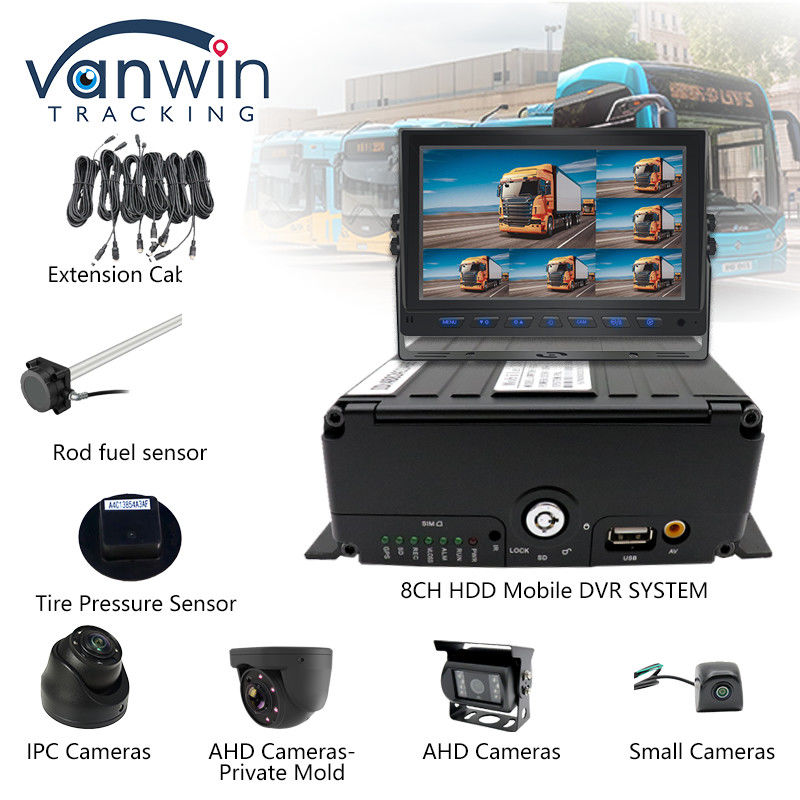 Full HD 1080P 8CH Мобильный DVR H.265 CMSV6 Автобусный водитель 4G Wifi MDVR Автомобильная камера Автобусный грузовик