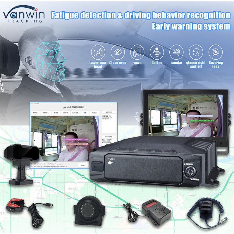 8CH 1080P HDD AI Мобильные системы безопасности DVR с 4G GPS WIFI ADAS DSM BSD
